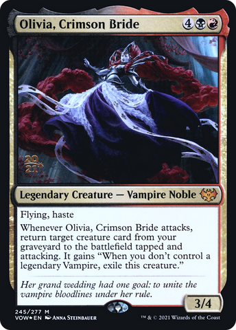 {R} Olivia, Crimson Bride [Innistrad: Crimson Vow Prerelease Promos][PR VOW 245]