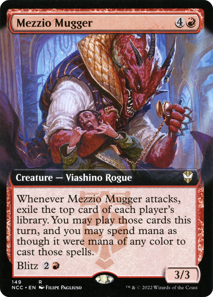 {R} Mezzio Mugger (Extended Art) [Streets of New Capenna Commander][NCC 149]