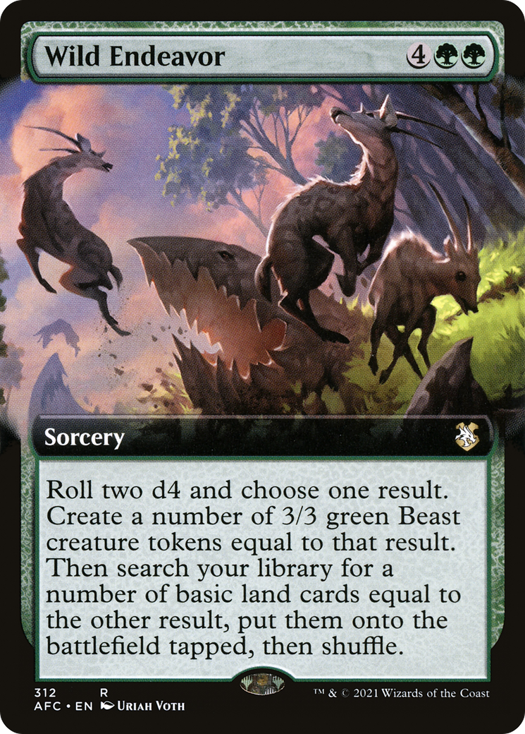 {R} Wild Endeavor (Extended Art) [Dungeons & Dragons: Adventures in the Forgotten Realms Commander][AFC 312]
