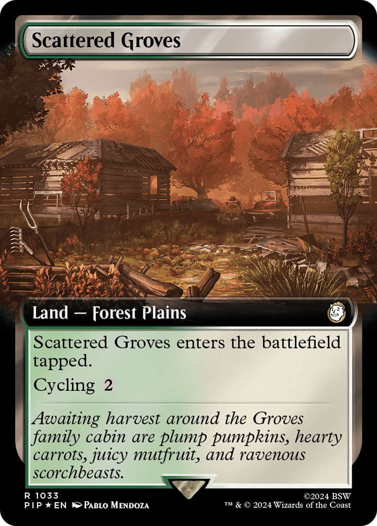 {R} Scattered Groves (Extended Art) (Surge Foil) [Fallout][PIP 1033]