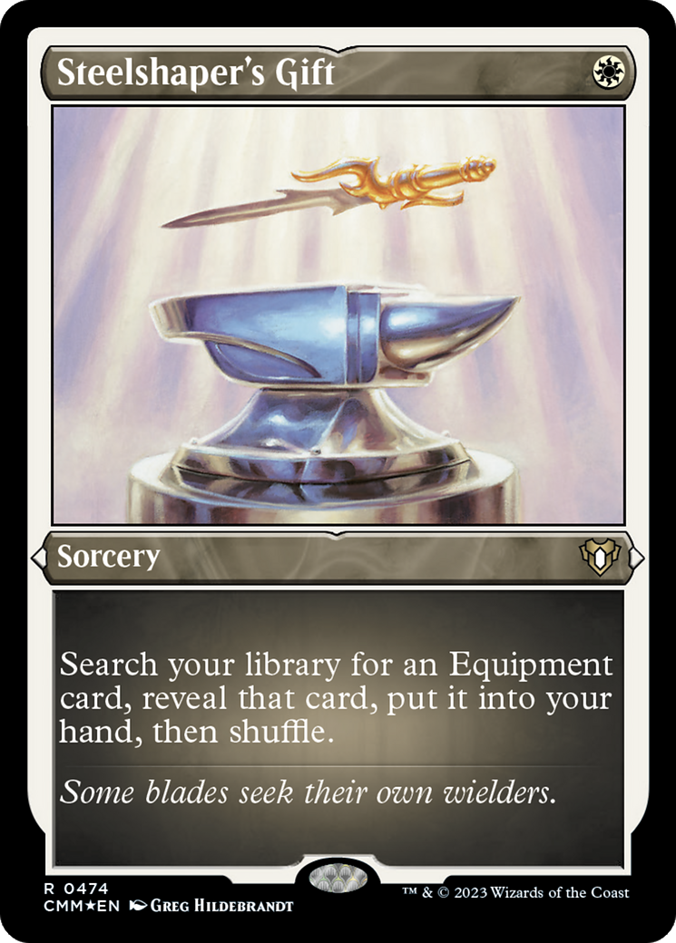{R} Steelshaper's Gift (Foil Etched) [Commander Masters][CMM 474]