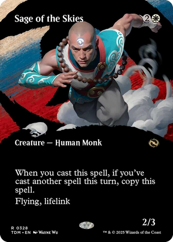 {@R} Sage of the Skies (Borderless) [Tarkir: Dragonstorm][TDM 328]