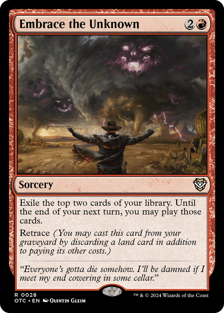 {R} Embrace the Unknown [Outlaws of Thunder Junction Commander][OTC 028]
