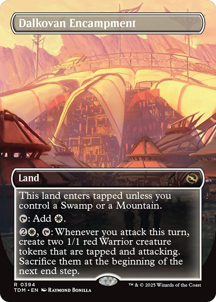 {@R} Dalkovan Encampment (Borderless) [Tarkir: Dragonstorm][TDM 394]