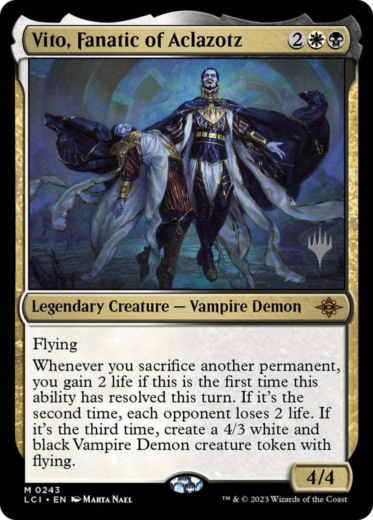 {@R} Vito, Fanatic of Aclazotz (Promo Pack) [The Lost Caverns of Ixalan Promos][PP LCI 243]