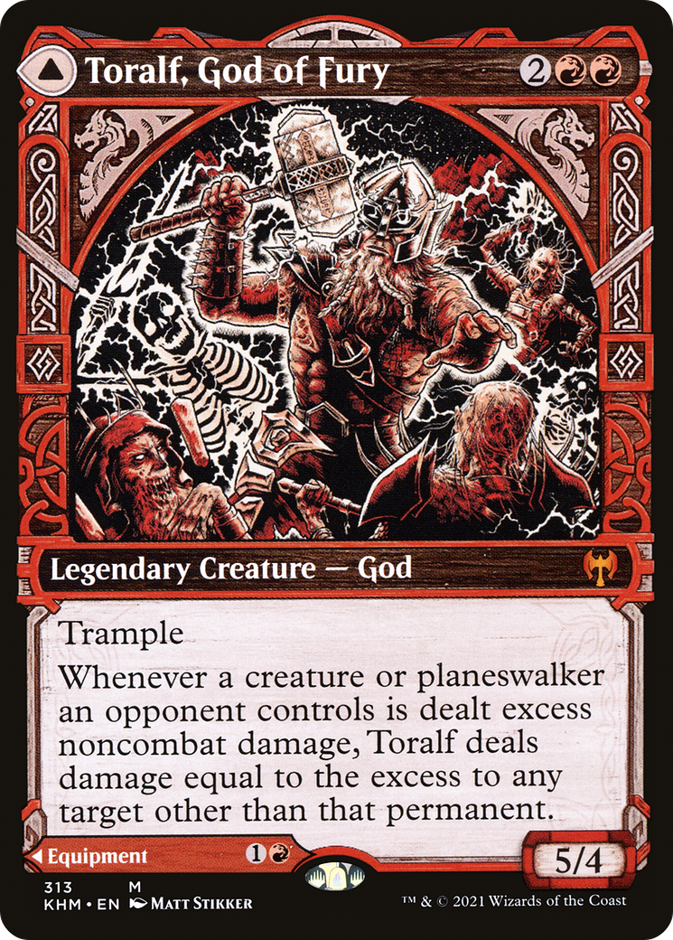 {R} Toralf, God of Fury // Toralf's Hammer (Showcase) [Kaldheim][KHM 313]