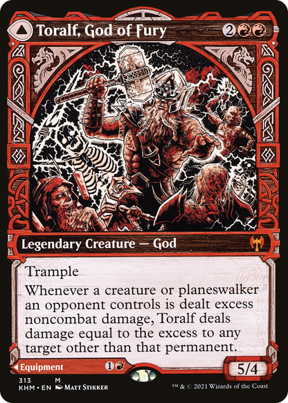 {R} Toralf, God of Fury // Toralf's Hammer (Showcase) [Kaldheim][KHM 313]