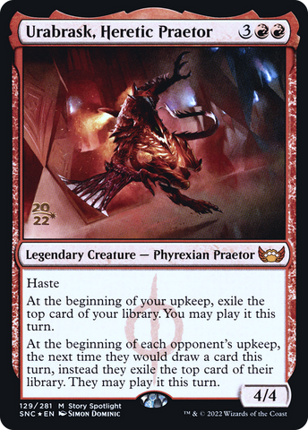{R} Urabrask, Heretic Praetor [Streets of New Capenna Prerelease Promos][PR SNC 129]
