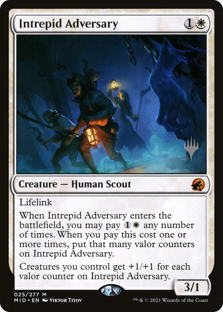{R} Intrepid Adversary (Promo Pack) [Innistrad: Midnight Hunt Promo Pack][PP MID 025]