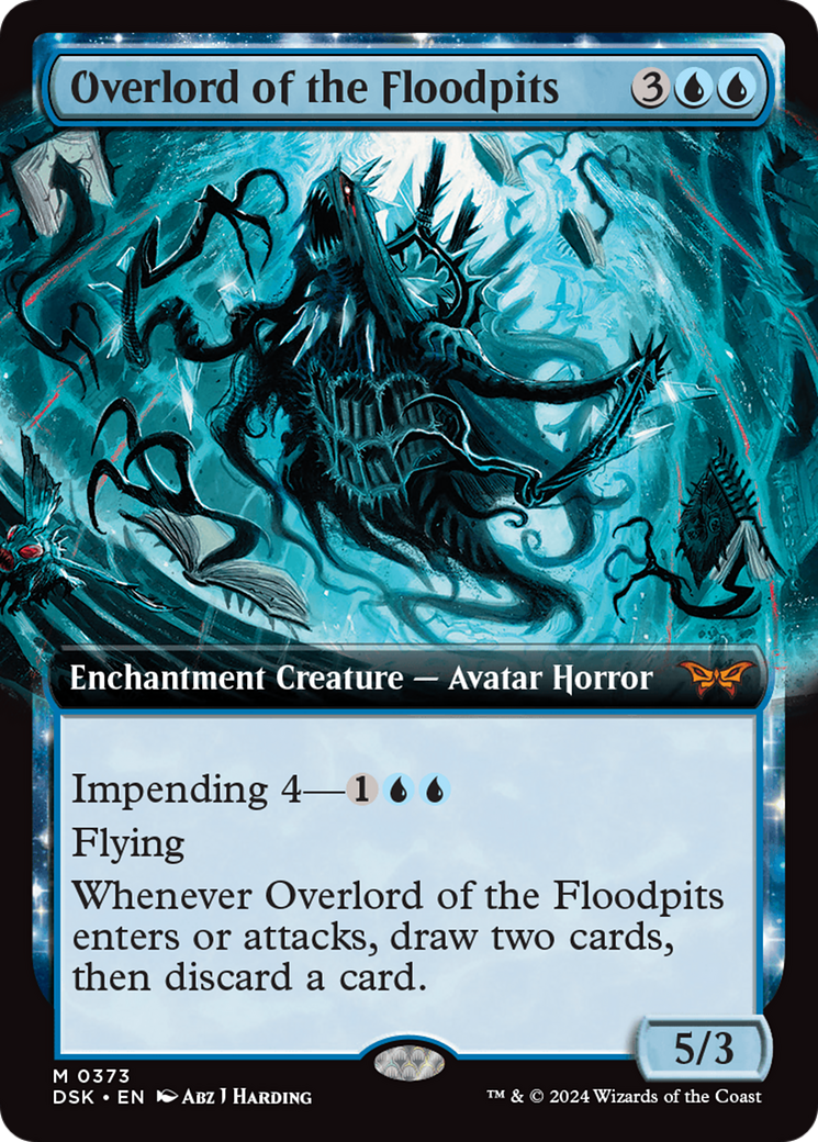 {@R} Overlord of the Floodpits (Extended Art) [Duskmourn: House of Horror][DSK 373]