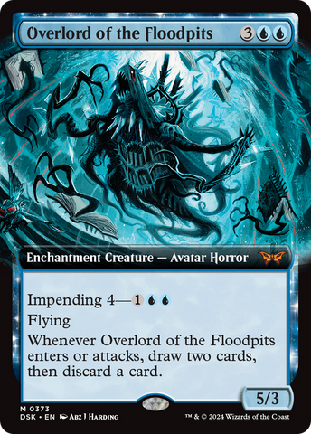 {@R} Overlord of the Floodpits (Extended Art) [Duskmourn: House of Horror][DSK 373]