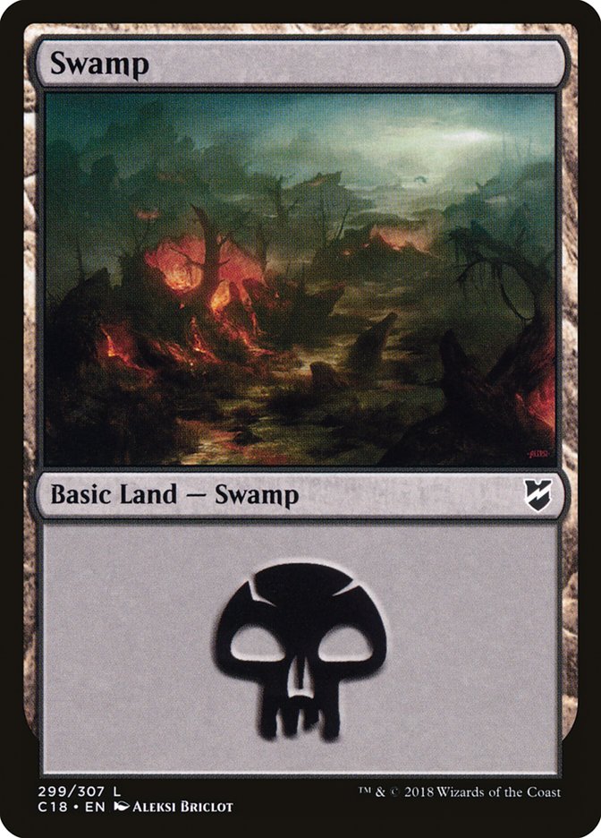 {B}[C18 299] Swamp (299) [Commander 2018]