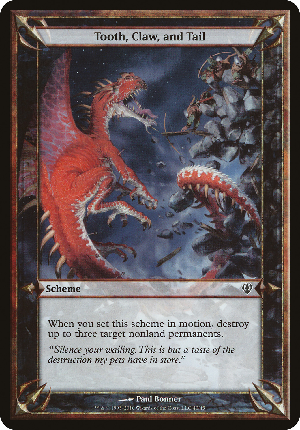 {O} Tooth, Claw, and Tail (Schemes) [Archenemy Schemes][OVR ARC 040] - Misty Mountain Games