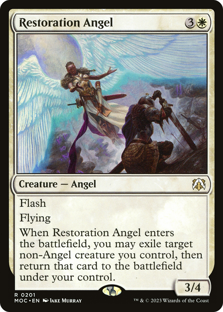 {R} Restoration Angel [March of the Machine Commander][MOC 201]