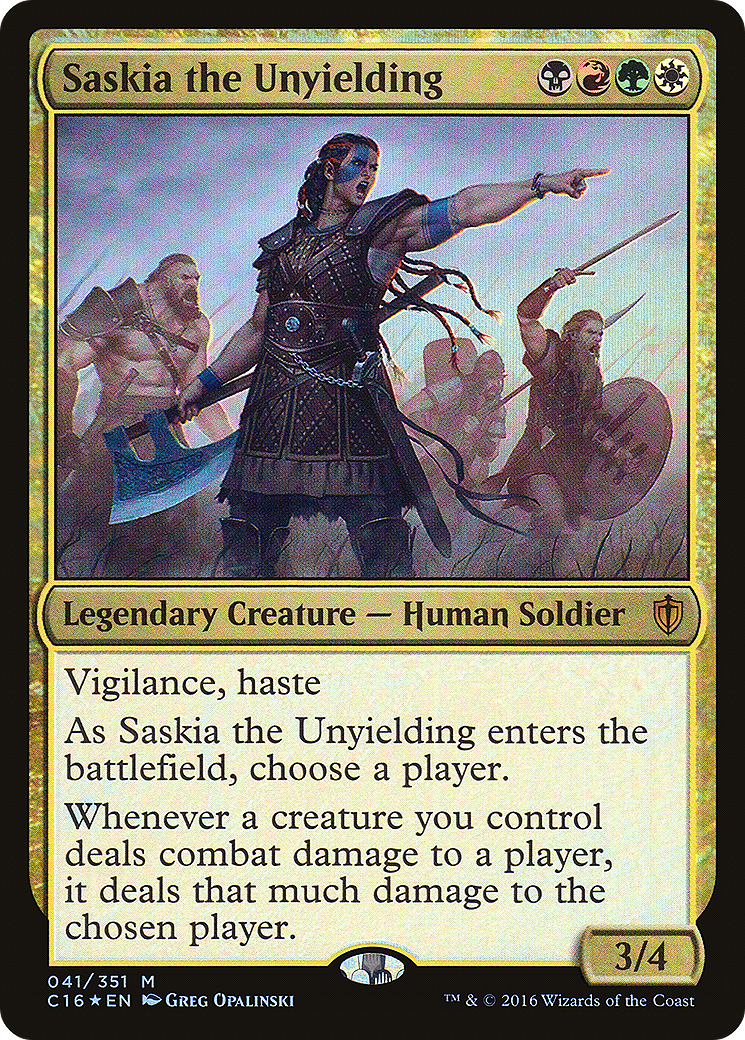 {R} Saskia the Unyielding [Commander 2016][C16 041]