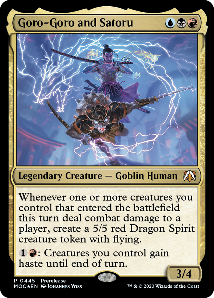 {R} Goro-Goro and Satoru [March of the Machine Commander Prerelease Promos][PR MOC 445]