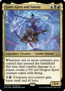 {R} Goro-Goro and Satoru [March of the Machine Commander Prerelease Promos][PR MOC 445]