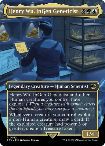 {R} Henry Wu, InGen Geneticist (Borderless) [Jurassic World Collection][REX 012]