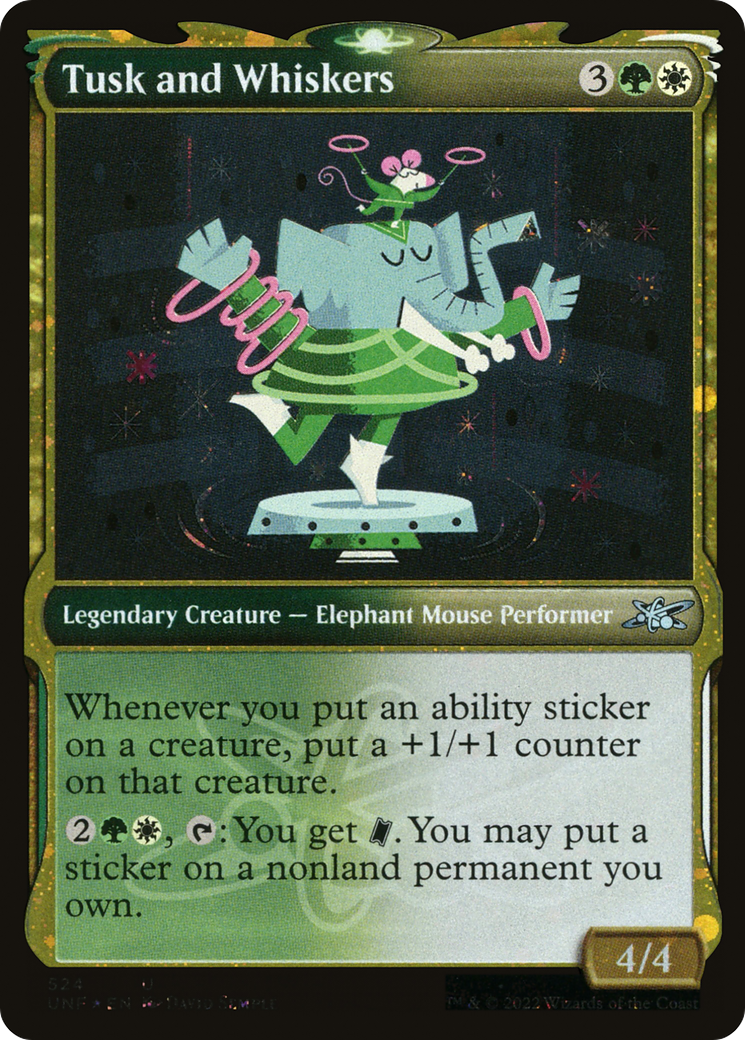 {C} Tusk and Whiskers (Showcase) (Galaxy Foil) [Unfinity][UNF 524]