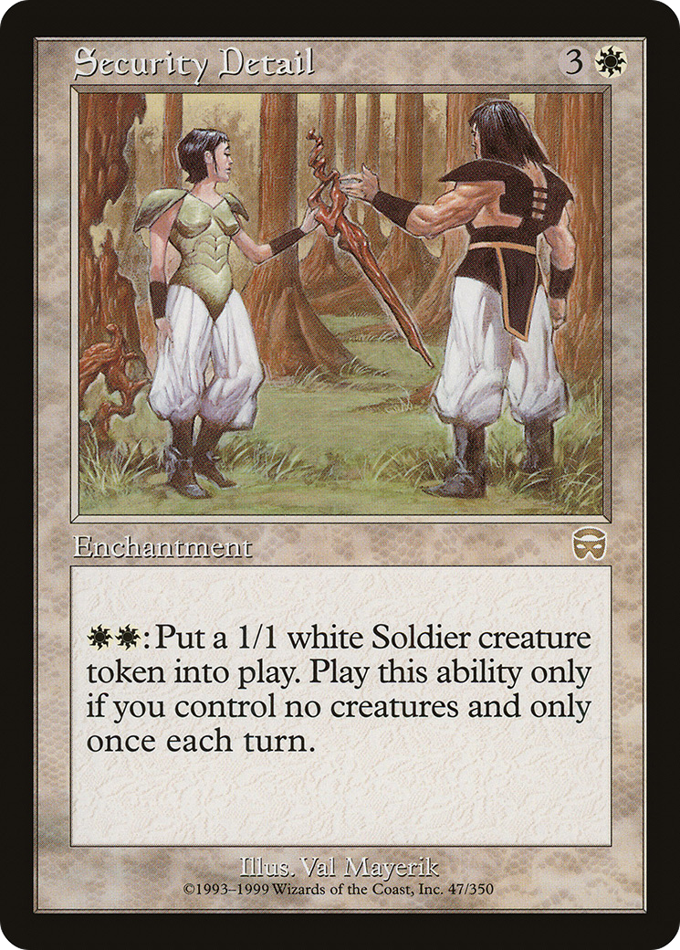 {R} Security Detail [Mercadian Masques][MMQ 047]