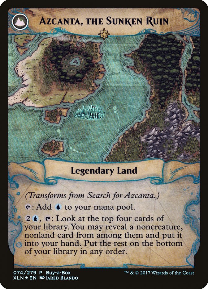{R} Search for Azcanta // Azcanta, the Sunken Ruin (Buy-A-Box) [Ixalan Treasure Chest][PA PXTC 074]
