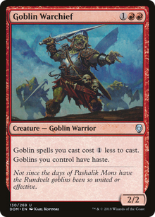 {C} Goblin Warchief [Dominaria][DOM 130]