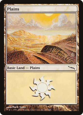 {B}[MRD 287] Plains (287) [Mirrodin]