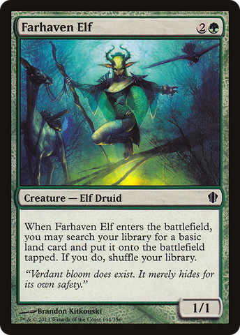 {C} Farhaven Elf [Commander 2013][C13 144]