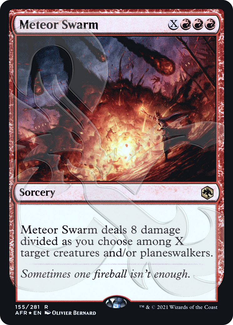 {R} Meteor Swarm (Ampersand Promo) [Dungeons & Dragons: Adventures in the Forgotten Realms Promos][AMP AFR 155]