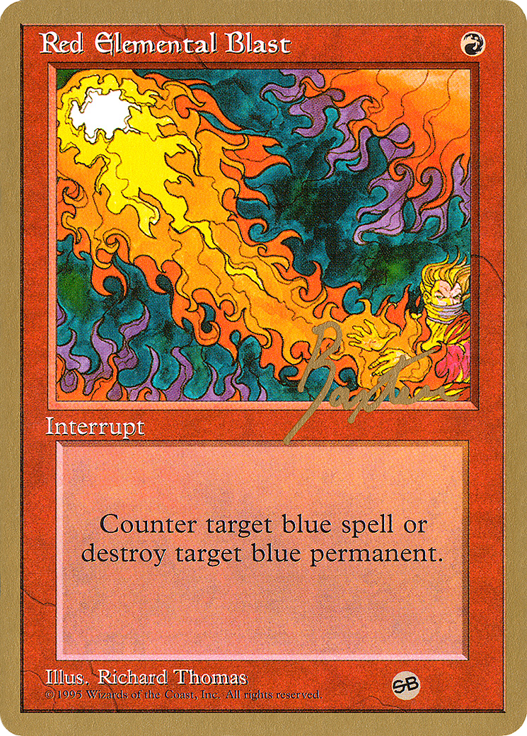 {C} Red Elemental Blast (George Baxter) (SB) [Pro Tour Collector Set][GB PTC GB218SB]