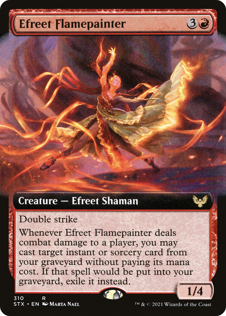 {R} Efreet Flamepainter (Extended Art) [Strixhaven: School of Mages][STX 310]