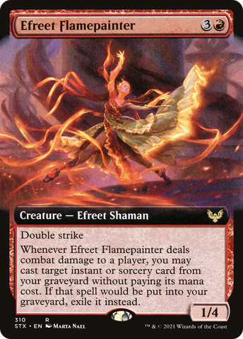 {R} Efreet Flamepainter (Extended Art) [Strixhaven: School of Mages][STX 310]