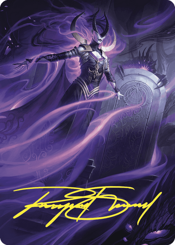 {A} Ashiok, Wicked Manipulator Art Card (10/81) (Gold-Stamped Signature) [Wilds of Eldraine Art Series][GS AWOE 010]