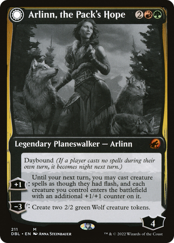{R} Arlinn, the Pack's Hope // Arlinn, the Moon's Fury [Innistrad: Double Feature][DBL 211]