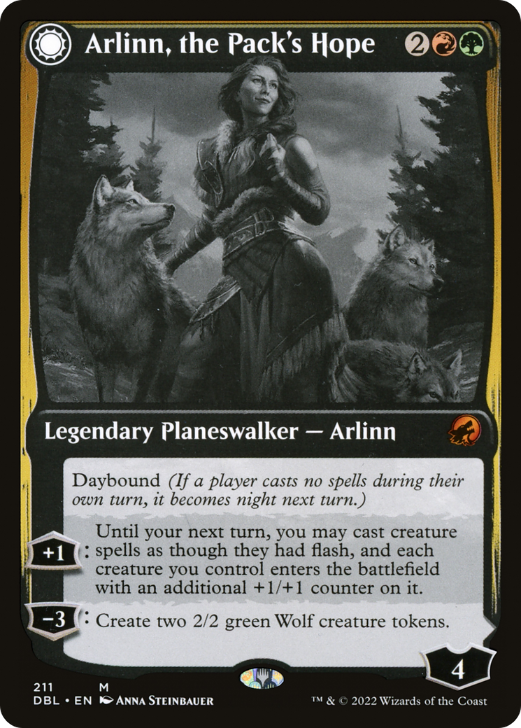 {R} Arlinn, the Pack's Hope // Arlinn, the Moon's Fury [Innistrad: Double Feature][DBL 211]