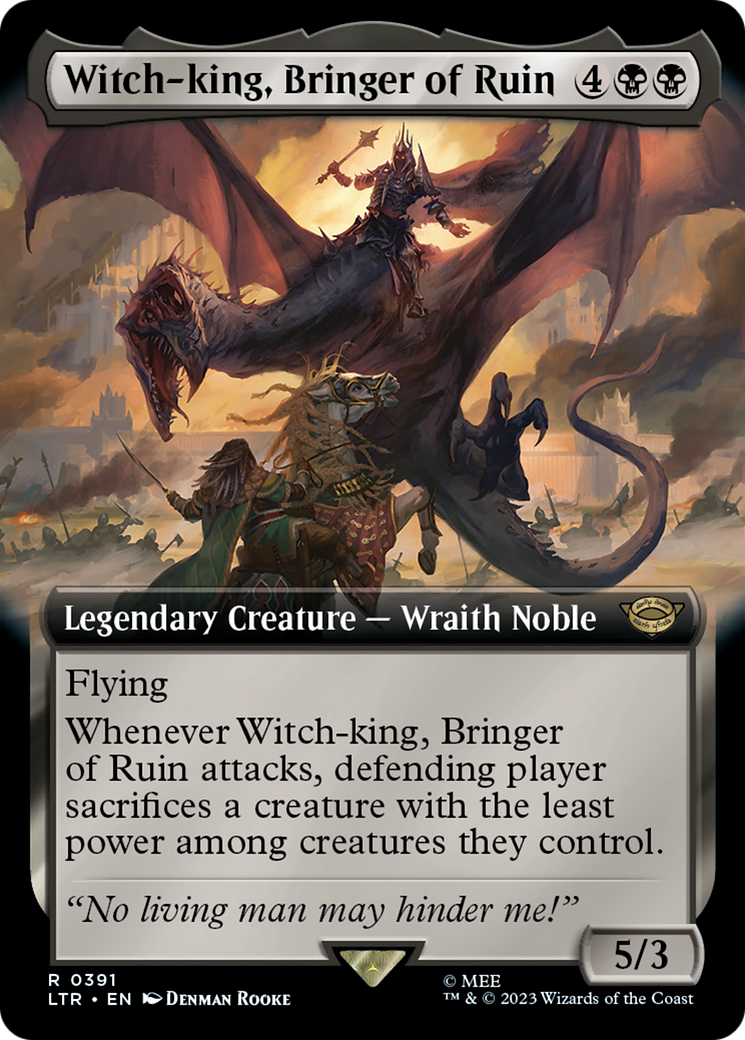 {R} Witch-king, Bringer of Ruin (Borderless Alternate Art) [The Lord of the Rings: Tales of Middle-Earth][LTR 391]