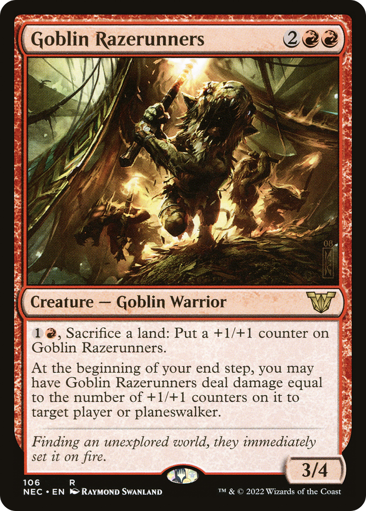 {R} Goblin Razerunners [Kamigawa: Neon Dynasty Commander][NEC 106]