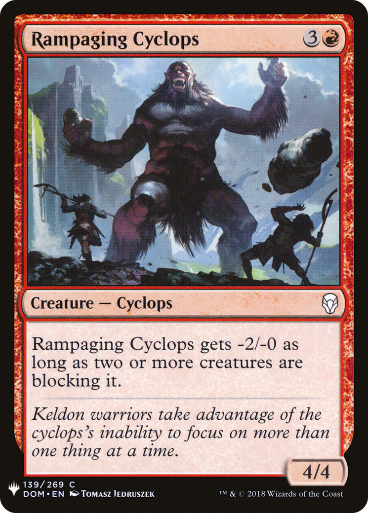 {C} Rampaging Cyclops [Mystery Booster][LS DOM 139]