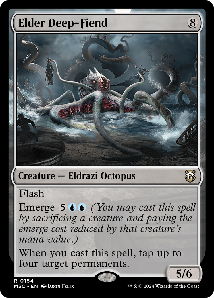 {R} Elder Deep-Fiend (Ripple Foil) [Modern Horizons 3 Commander][RPF M3C 154]