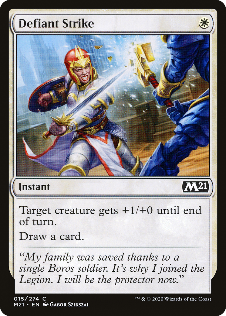 {C} Defiant Strike [Core Set 2021][M21 015]