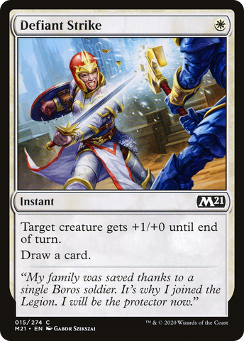 {C} Defiant Strike [Core Set 2021][M21 015]