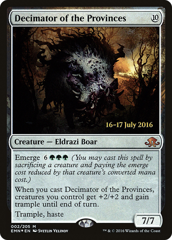 {R} Decimator of the Provinces [Eldritch Moon Prerelease Promos][PR EMN 002]
