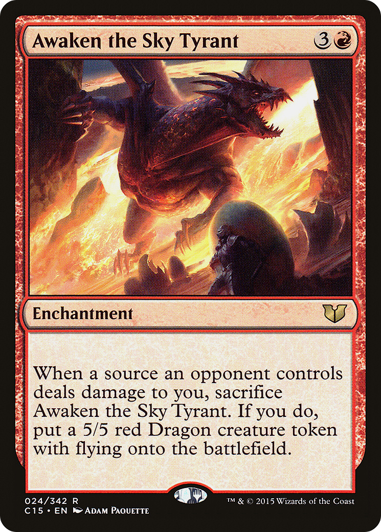 {R} Awaken the Sky Tyrant [Commander 2015][C15 024]