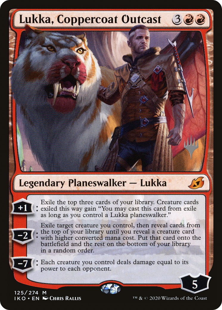 {R} Lukka, Coppercoat Outcast (Promo Pack) [Ikoria: Lair of Behemoths Promos][PP IKO 125]