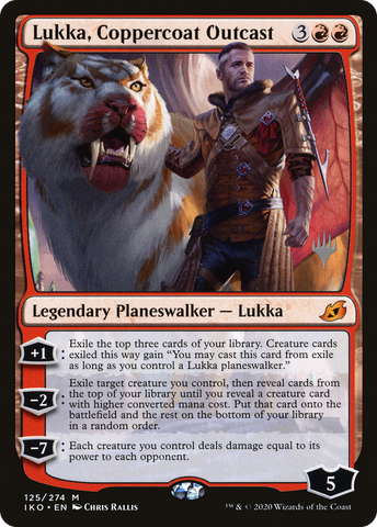 {R} Lukka, Coppercoat Outcast (Promo Pack) [Ikoria: Lair of Behemoths Promos][PP IKO 125]