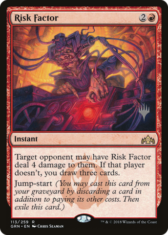{R} Risk Factor (Promo Pack) [Guilds of Ravnica Promos][PP GRN 113]