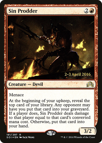 {R} Sin Prodder [Shadows over Innistrad Prerelease Promos][PR SOI 181]