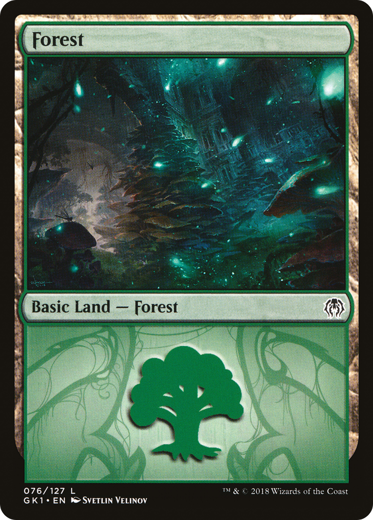 {B}[GK1 076] Forest (76) [Guilds of Ravnica Guild Kit]