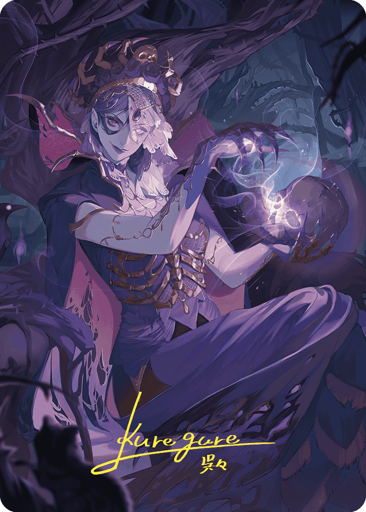 {A} Necropotence Art Card (Gold-Stamped Signature) [Wilds of Eldraine Art Series][GS AWOE 080]