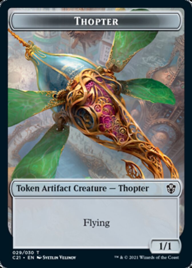 {T} Golem (025) // Thopter Token [Commander 2021 Tokens][TC21 025]